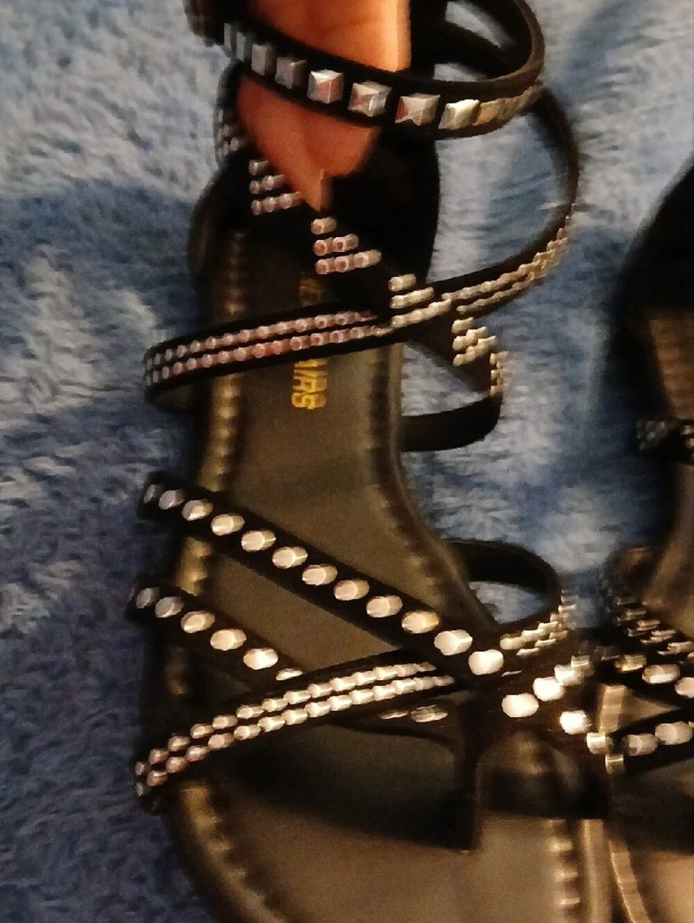 Dream Pairs Black Studded Strappy Women's Sandals